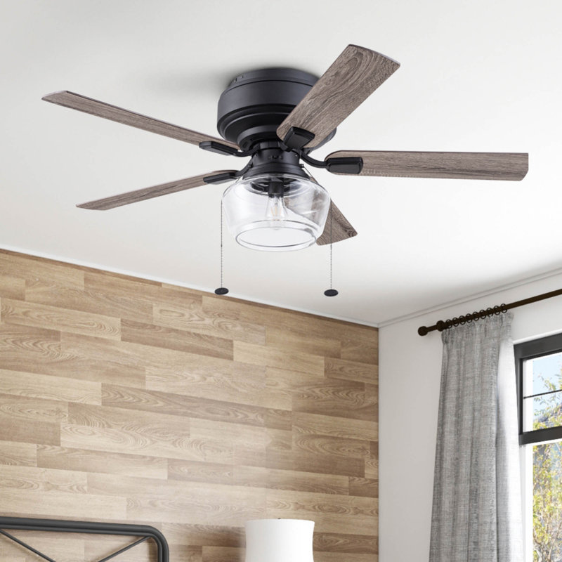 Ventilateur de plafond 52 po avec ensemble d'éclairage MaCenna, Noir mat
