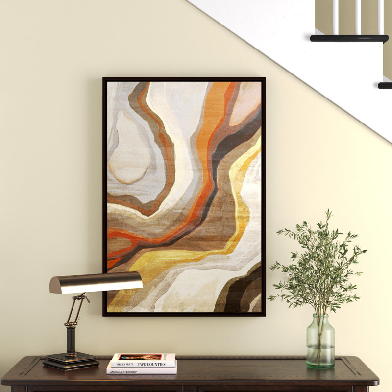 " Metamorphic Rock ", 37.75" H x 25.75" W, Framed Print, Black