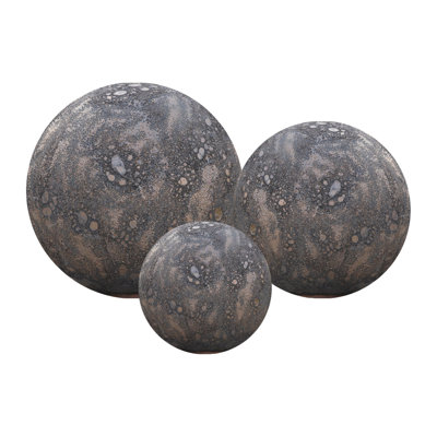Barahona Weather Resistant and UV Resistant Ceramic / Porcelain Abstract Gazing Ball