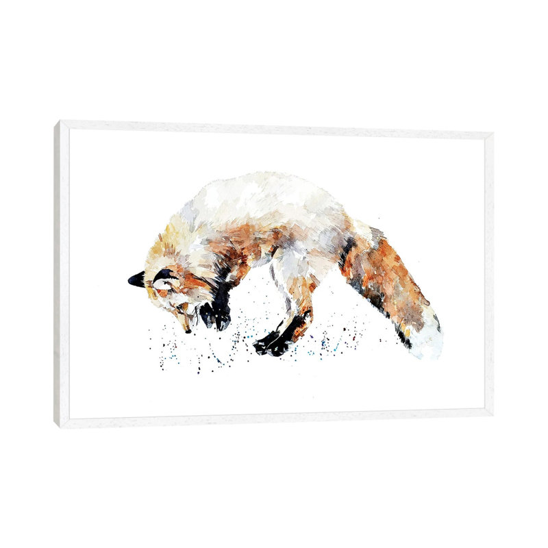 Mousing Fox II 1 Piece Wrapped Canvas Wall Art, 66.04 cm H x 45.72 cm W, White Framed