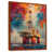 Toile avec cadre flottant brun