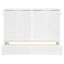 Lit avec prises et grand tiroir - Chic, espace, taille pour rangement convertible, blanc, maison