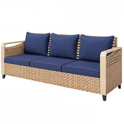 Outdoor Patio Sofa,Garden Rattan Wicker Sofa