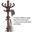 Coat Rack Freestanding With 14 Sturdy Hooks