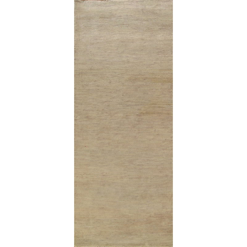 Modern Gabbeh Wool Runner Rug 3x10