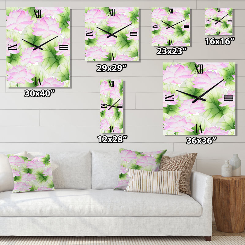 Horloge murale Lotus in the Pond, Grand