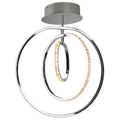 Plafonnier semi-encastré 3 lumières DEL 18,2 po