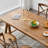 Simple log-style large rectangular solid wood dining table-716444357