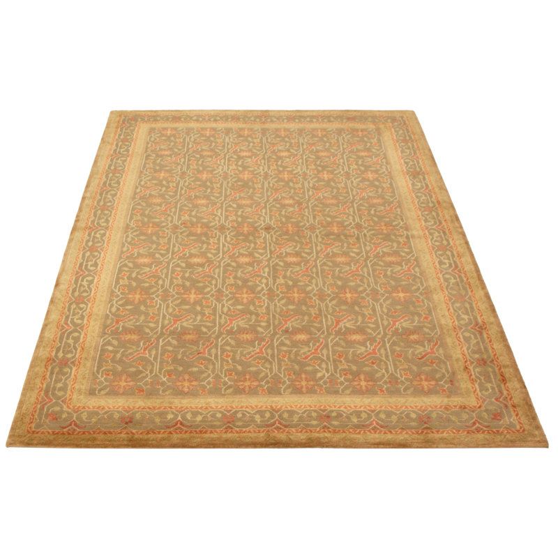 Tapis gris en soie Maizie 6 pi 1 po x 9 pi 0 po