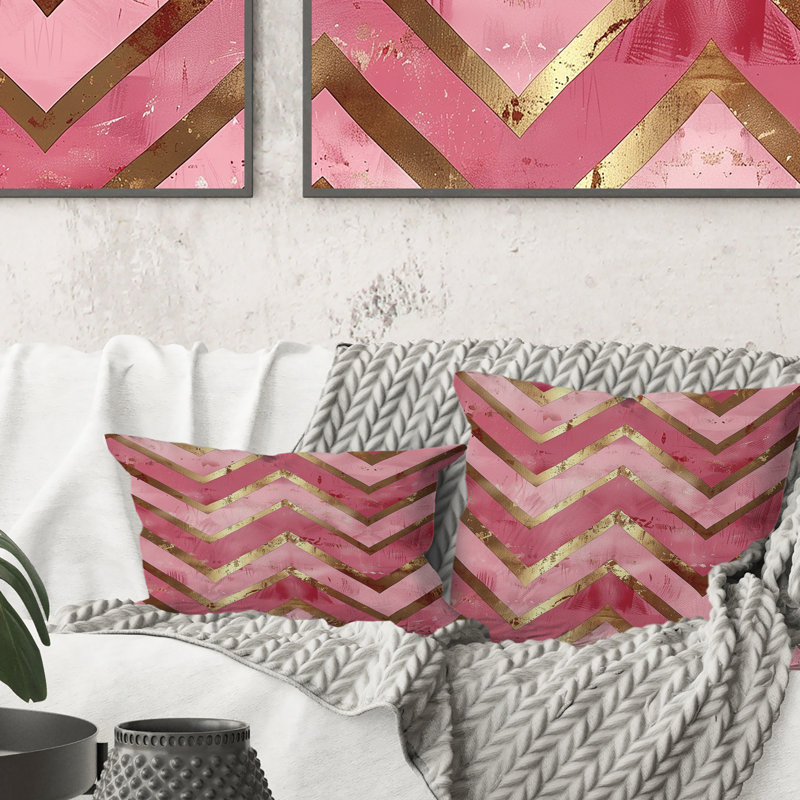 Coussin à chevrons Glam Elegance II - Glam