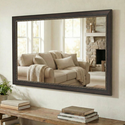Ventura Hall Wood Framed Mirror with Safety Backing Ideal for Bathroom / Vanity Mirror
