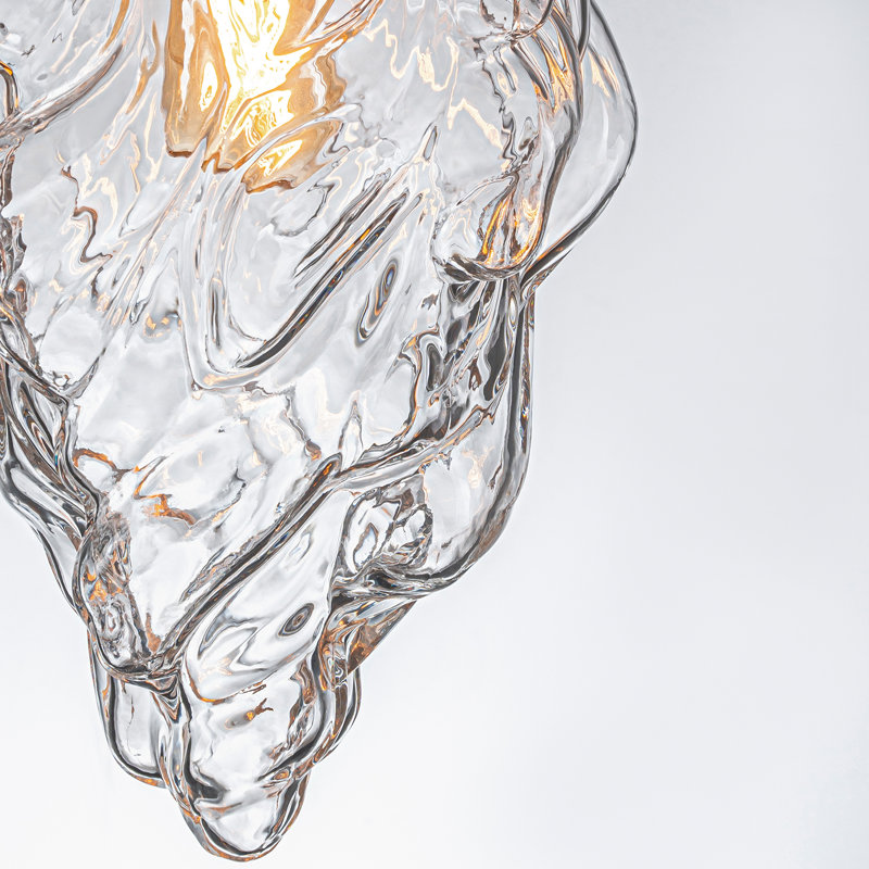 Luminaire suspendu unique en verre 1 lumière