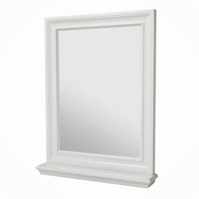 Flat Wall Mirror with Shelves