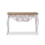 Console blanche en bois massif