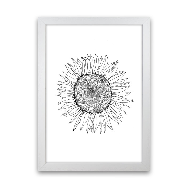 Sunflower by Carissa Tanton - Print, 46cm H x 34cm W x 3cm D, White Framed