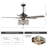 Hotwells 52'' Ceiling Fan with Light Kit-1926195139