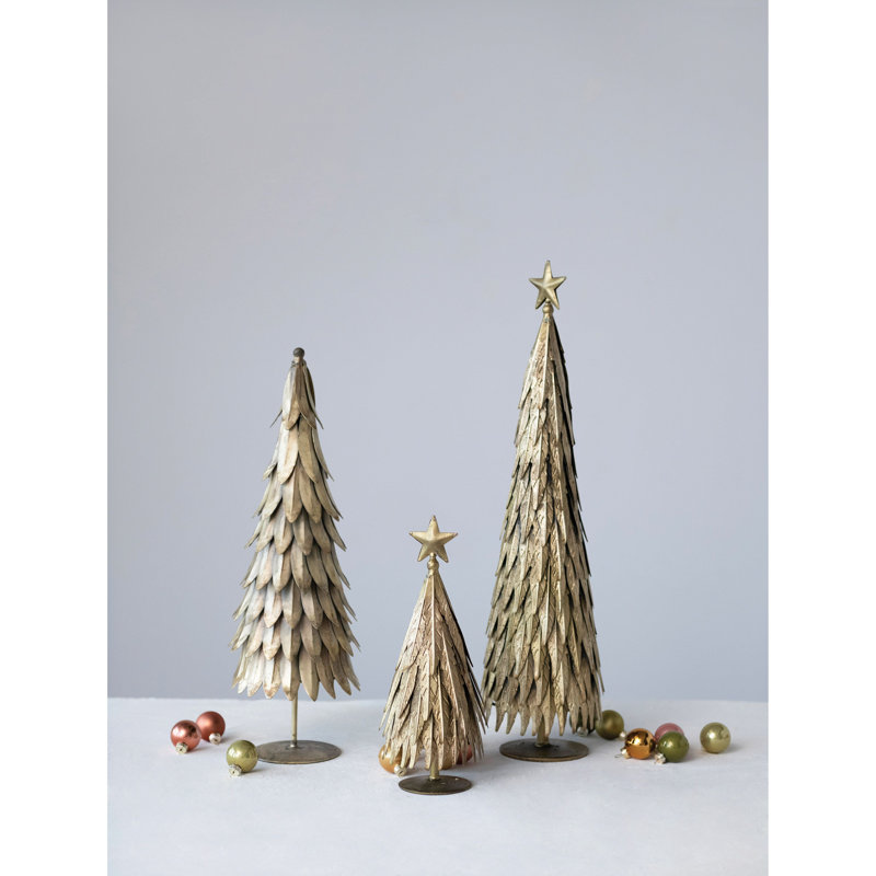 Embossed Metal Tree With Star