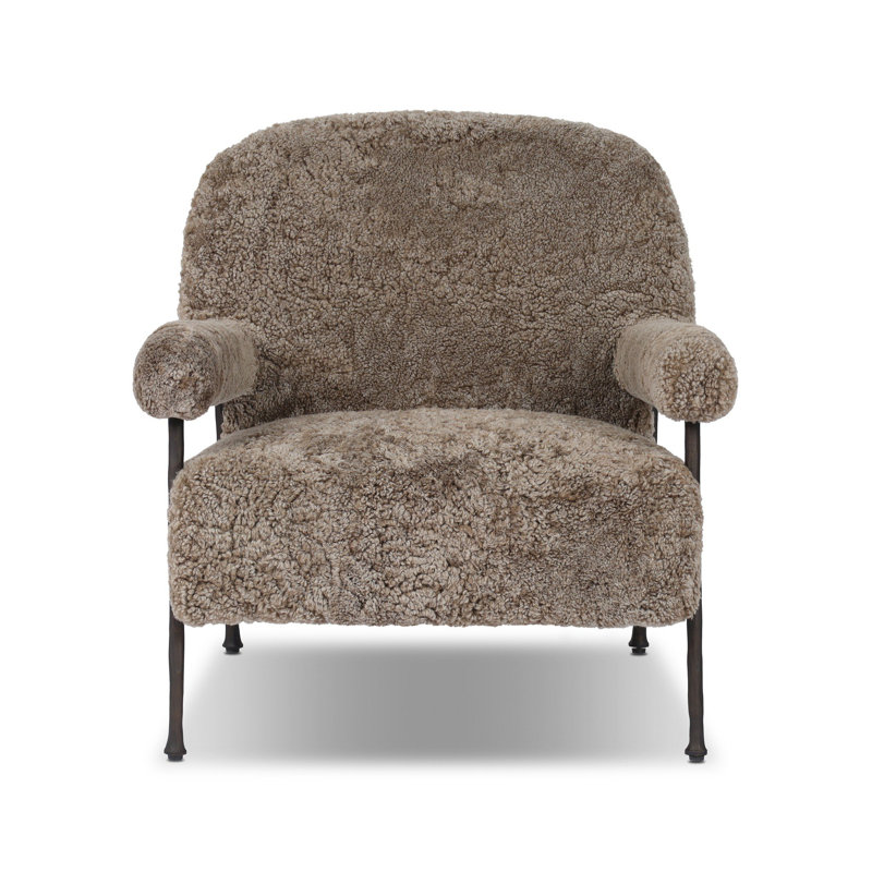 Gabriette Chair-Taupe Shearling, Taupe Shearling