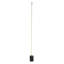 This LED Floor Lamp Is In A Brass And Black Finish. The Frame Is Made Out Of Stainless Steel, And The LED Bulb Is Integrated Into The Frame. It Also Comes With A Black Marble Base And Silicone Diffuser. It Is Great For Chair Side Reading Or General Illumi