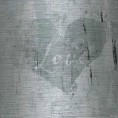 « green cœur love », reproduction d’art sur aluminium brossé
