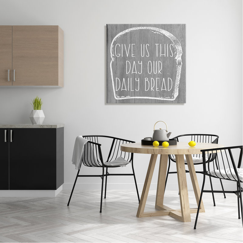 «Our Daily Bread Fun Traditional Kitchen» par - Art textuel sur, H 30 po x l 30 po x P 1,5 po