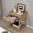 Retro Style Nightstand With 1 Drawer, An Open Shelf, Turned Legs And Metal Handles