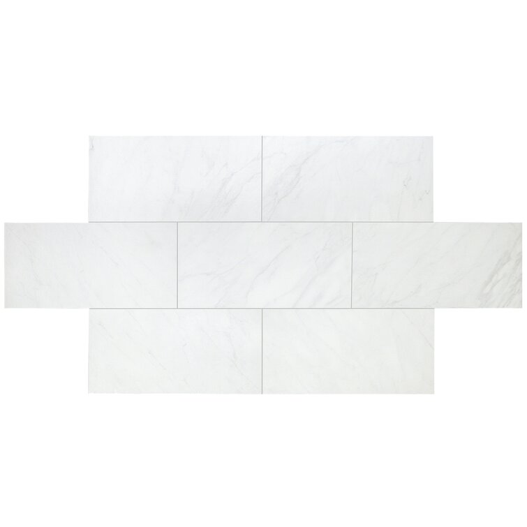 15 Piece Classic Marble Style Block Set - White