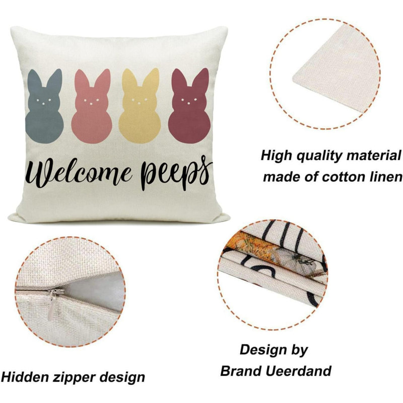 Housse de coussin réversible en coton 