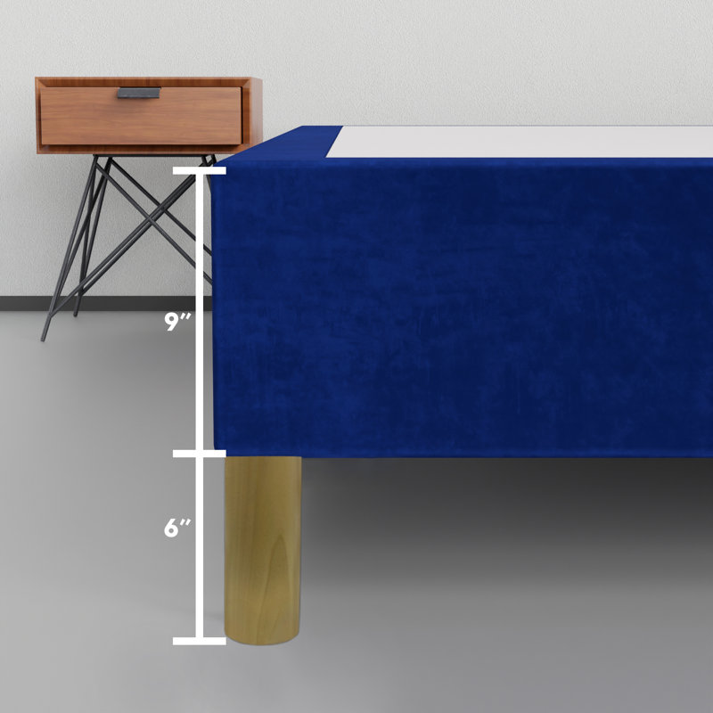 Wetherbee Solid Wood Platform Bed, 15" H x 48" W x 75" L, Blue