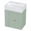 Meuble-lavabo mural avec lavabo et tablette latérale-1405692129