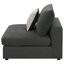 Chaise rembourrée sans accoudoirs avec coussins Duncan-602478061