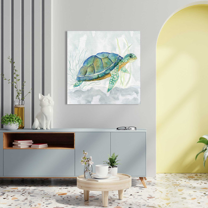«Riding the Current I», peinture sur toile tendue, L 18 po x H 18 po, Toile tendue