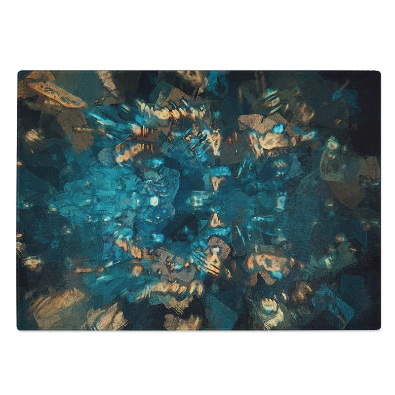 Glass Mirror Reflection in Abstract Chopping Board, 39 cm W x 28.5 cm L