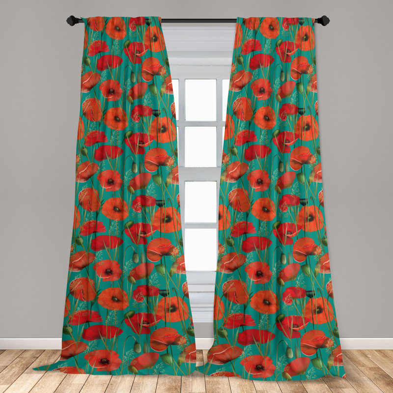 Zhelyo Semi Sheer Curtain Pair, 84" W x 63" H