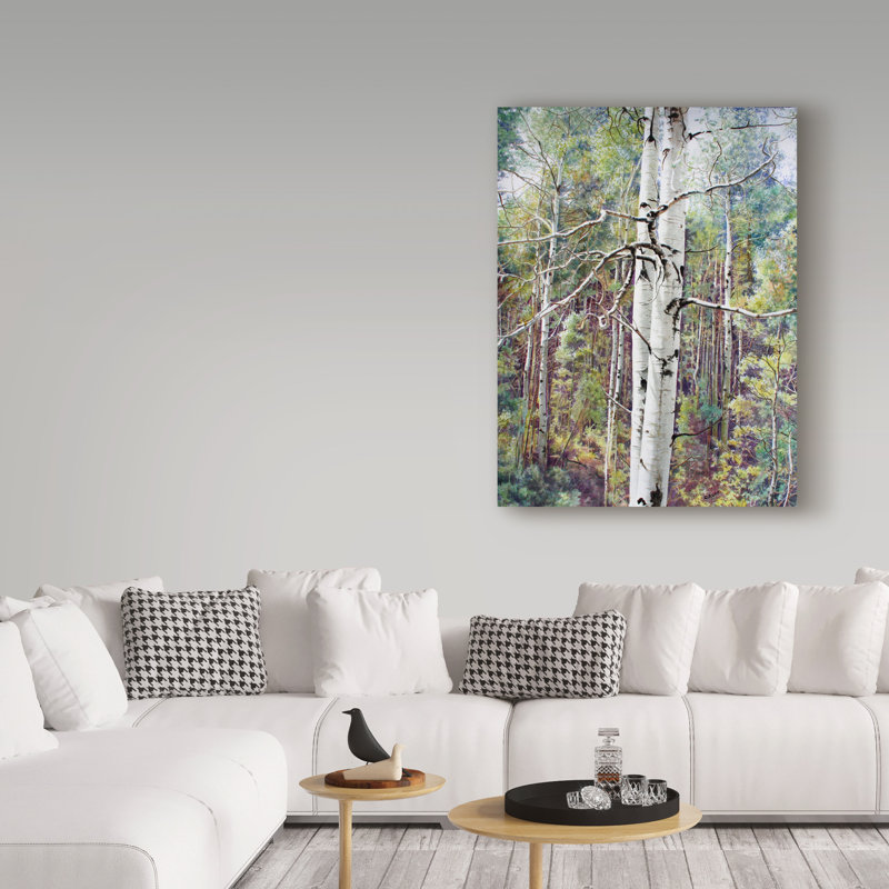 Summer Aspen Colour by Carol J Rupp - Print on Canvas, 19" H x 14" W x 2" D