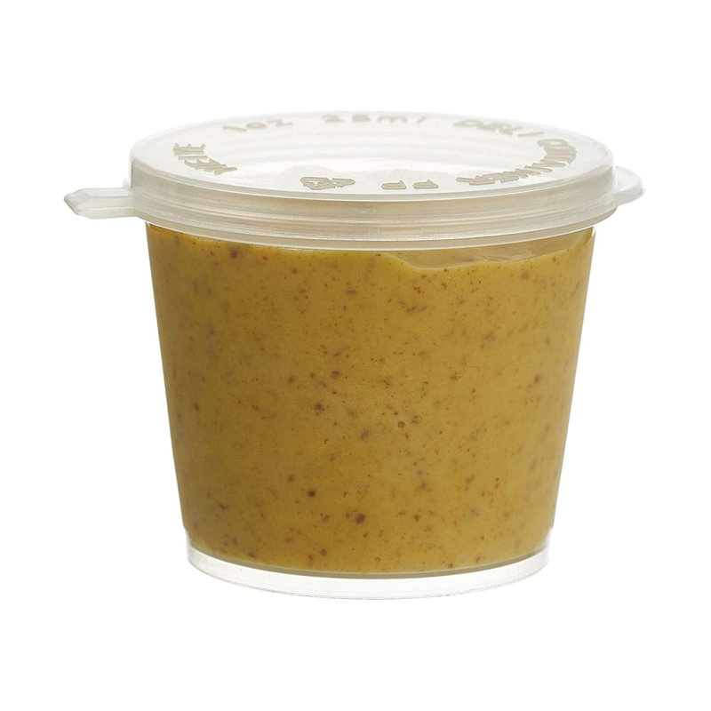 EcoQuality 1 oz Plastic Disposable Condiment Soufflé Container