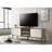 Burke 70"W White And Oak 2-Door TV Stand