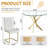 5- Piece Dining Table Set,Glass Top Metal Base Dining Tablewith 4 Faux Leather Dining Chairs-111233765-111233763
