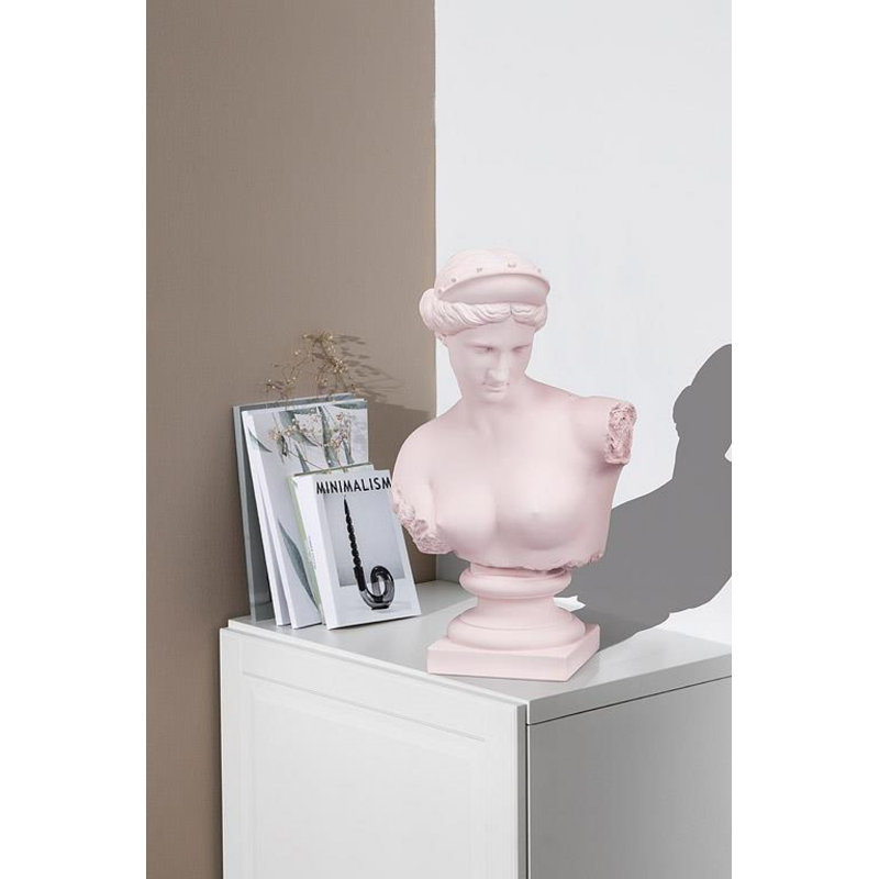 Figurine buste rose pâle Aphrodite