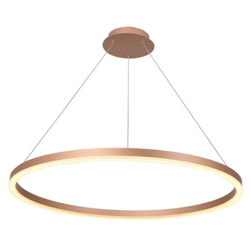 Favorinus 1 - Light Brass LED Geometric Pendant, 3.2 cm H x 60 cm W x 60 cm D