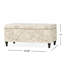 Repose-pieds avec rangement, banc avec repose-pieds rectangulaire, banc de rangement rembourré, repose-pieds pour le salon, le vestibule et la chambre à coucher