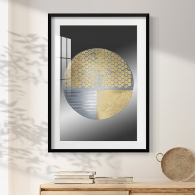 Printed Gold Orbit I -Framed Print