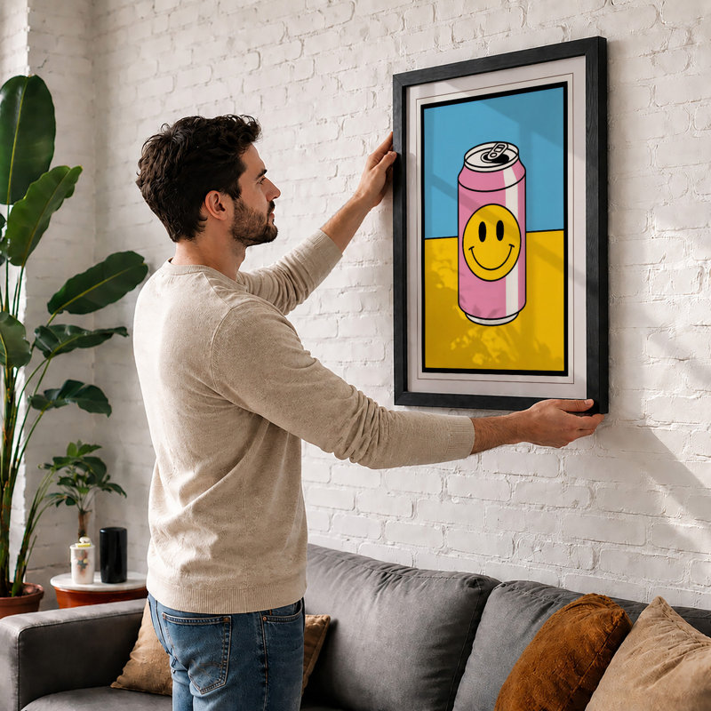 Smiling Can Pop Art - Print, Unframed, A4 - 29.7 x 21.0 cm