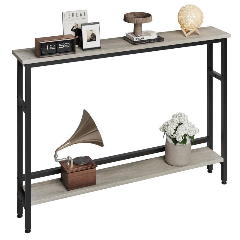 Console de 39,4 po Shalice, Gris, 31.4" H x 39.3" W x 9.1" D