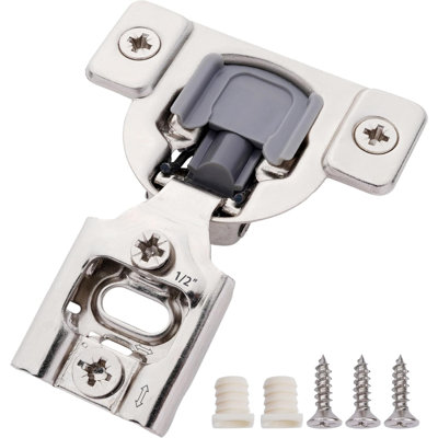 2 Pack 1/2" Overlay Soft Close Cabinet Hinges For Kitchen & Bath - Concealed Soft Close Hinge For Cabinet Door W Self Closing Damper -easy Upgrade -stainless Steel Last A Lifetime