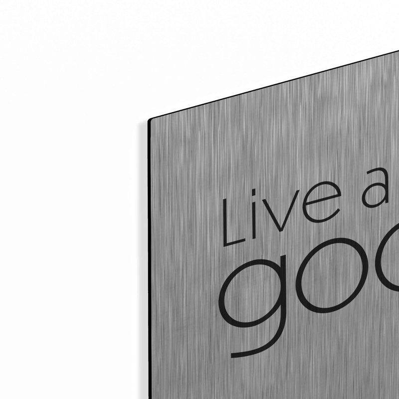 «Live a Good Story» par Susan Ball, art mural en métal, H 12 po x l 24 po