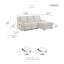 Canapé modulaire inclinable en chenille l 89,5 po Rossman-1364408845