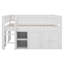 Lit mezzanine avec armoire de rangement, tableau noir-747175566