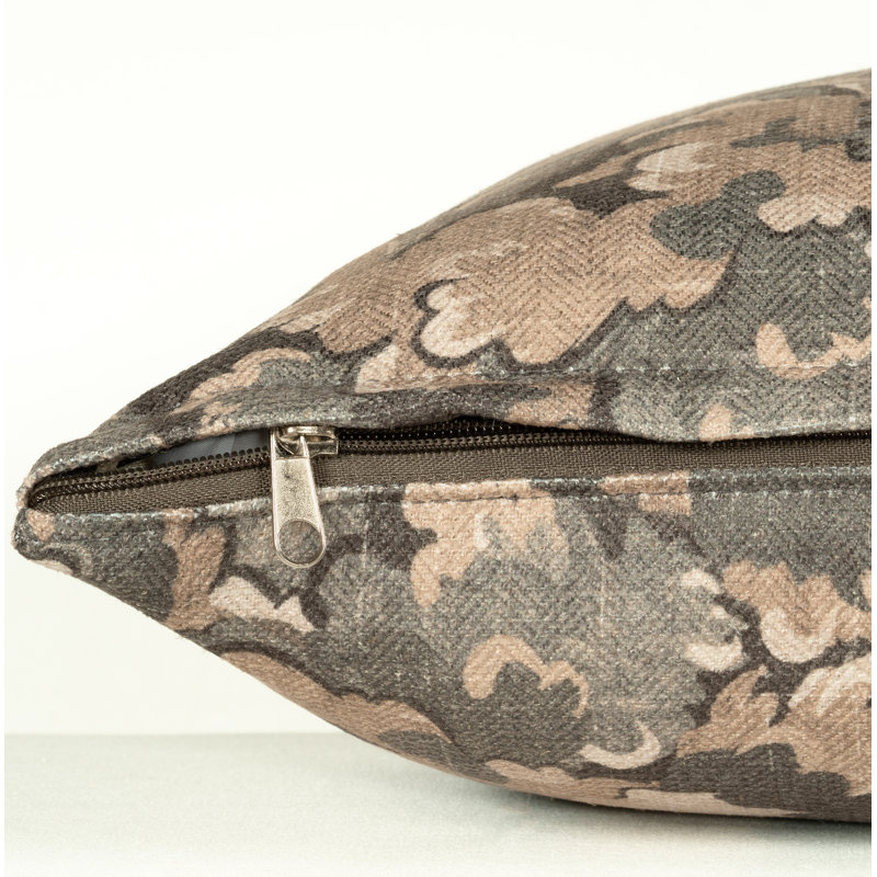 Coussin Cascade Tongas, Carré 18 po, Vert, Polyester