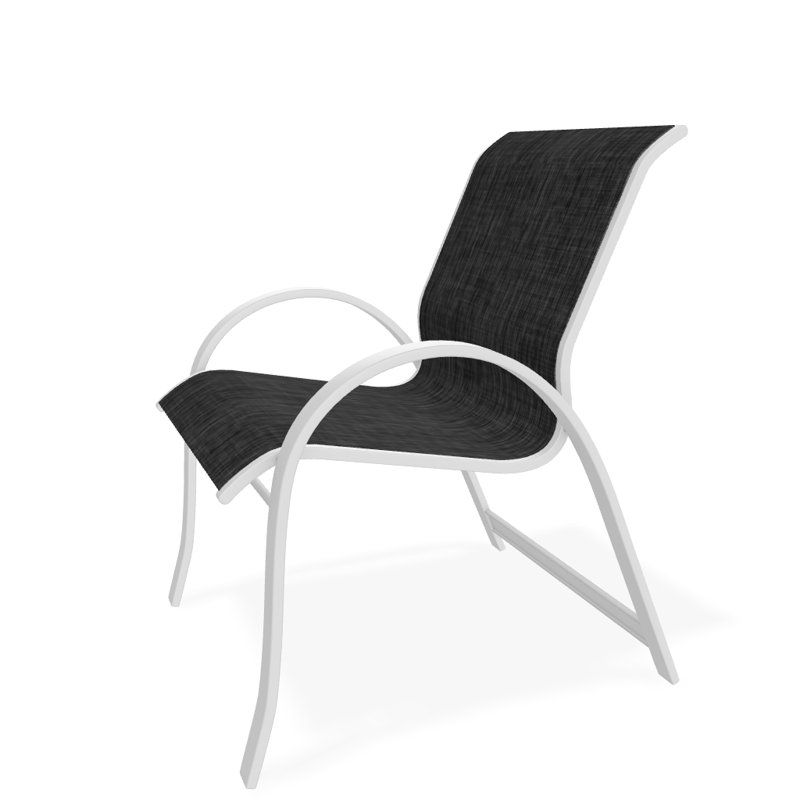 Fauteuil de salle à manger empilable Hiraku, Ombre Augustine, Blanc